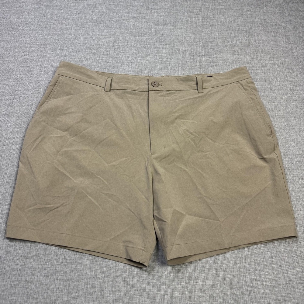 Vineyard Vines Performance Chino Shorts Men 40 Beige Polyester Spandex 6" Inseam
